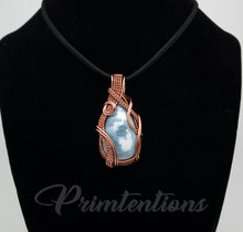 Load image into Gallery viewer, Wire Wrapped Owyhee Blue Opal