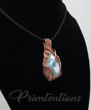 Load image into Gallery viewer, Wire Wrapped Owyhee Blue Opal