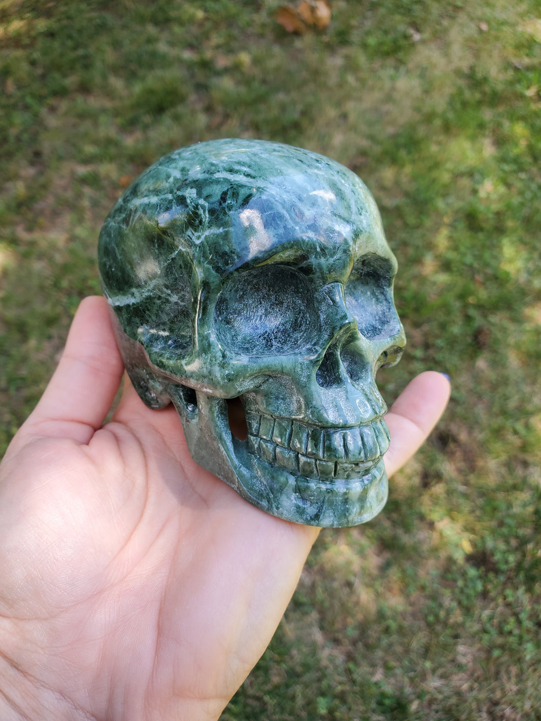 African Jade Skull