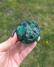 Load image into Gallery viewer, Malachite geode sphere
