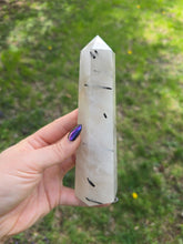 Load image into Gallery viewer, Tourmalinated quartz tower
