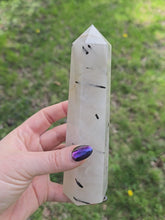 Load and play video in Gallery viewer, Tourmalinated quartz tower
