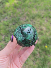 Load and play video in Gallery viewer, Malachite geode sphere
